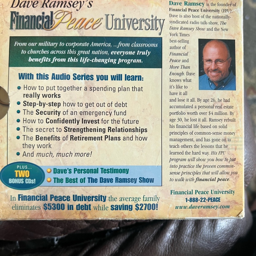 Dave Ramsey “Financial Peace University” Audio CD Library 16 total discs.